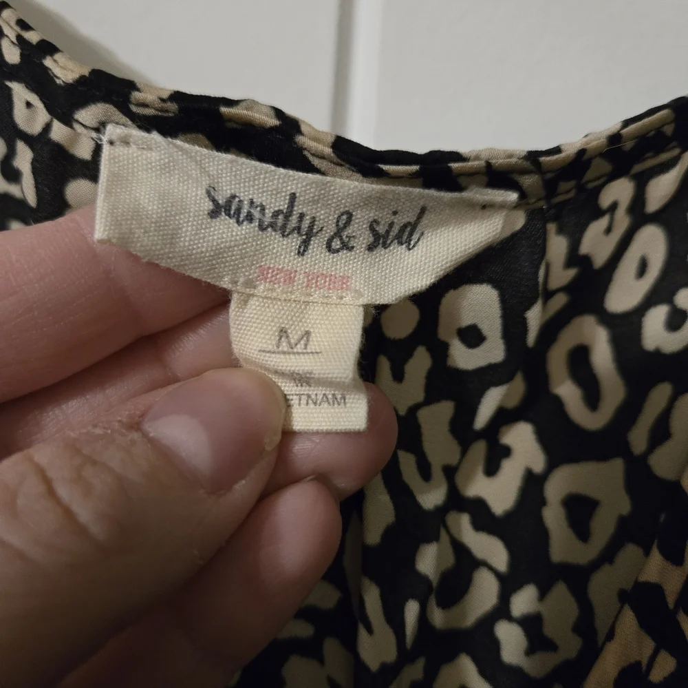 💥NEXT OFFER TAKES IT💥 Sandy & Sid Leopard Print Women's Dress Top - Picture 4 of 4